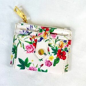 Steve Madden Floral Wallet with Gold Zipper